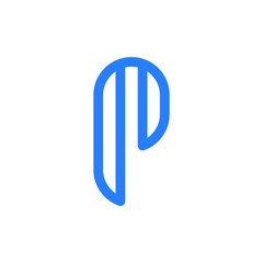 P logo design with geometry
