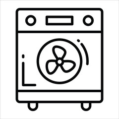 Air Cooler line vector Icon. that can be easily modified or edit