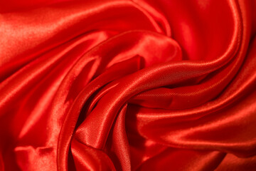 Close up abstract and luxury red cloth background