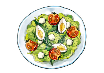 salad with vegetables