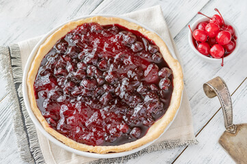 Cherry jam tart