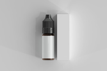 Unicorn Dropper Bottle and Box 3D Rendering
