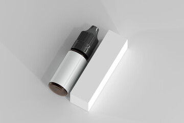 Unicorn Dropper Bottle and Box 3D Rendering