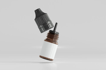 Unicorn Dropper Bottle and Box 3D Rendering