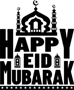 Eid celebration happy eid mubarak islamic tshirt 