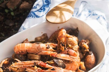 Plato de mar gambas