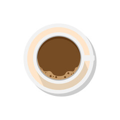 hot coffee cup vector isolated on white  background,  Vector Illustration EPS 10