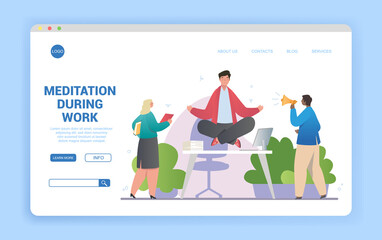 Workplace meditation concept