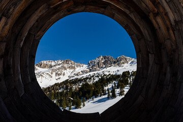 Monte Latemar in inverno, Dolomiti, Pampeago Obereggen, Trentino Alto Adige