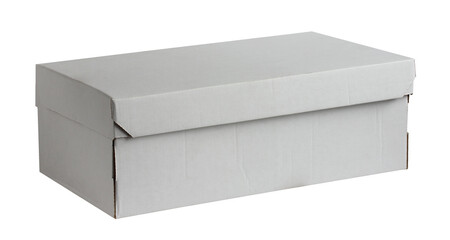 closed cardboard box, isolated on a white.