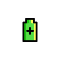 Battery Stamina Mode User Interface Outline Icon Logo Vector Illustration.