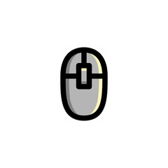Mouse User Interface Outline Icon Logo Vector Illustration.