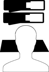 silhouette of a person in profile