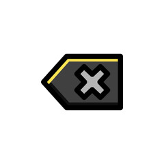 Backspace User Interface Outline Icon Logo Vector Illustration.