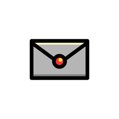 Mail User Interface Outline Icon Logo Vector Illustration.