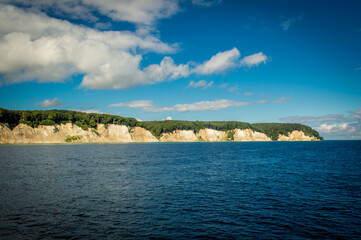 Isle of Ruegen, Chalk-Cliff formation, Koenigsstuhl at the coast of the Baltic Sea