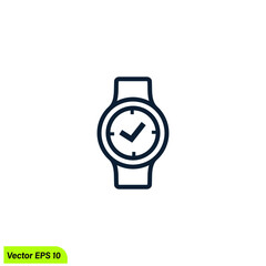 time clock icon vector illustration simple design element
