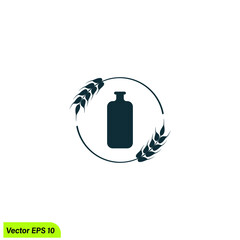 bottle wine icon vector illustration simple design element