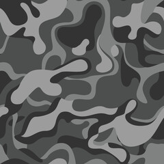 Camouflage seamless pattern from spots. Abstract camo. Texture from water spots. Modern print on fabric and textiles. Vector illustration