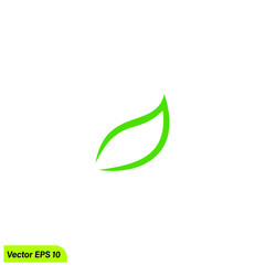 leaf icon logo template 
