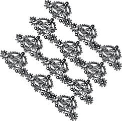 floral pattern coloring page