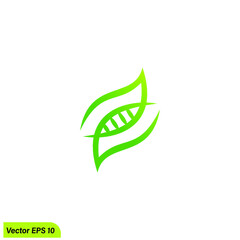 leaf icon logo template 