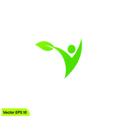 healthy human shape logo template