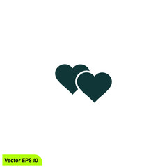love heart icon valentine symbol