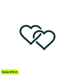 love heart icon valentine symbol