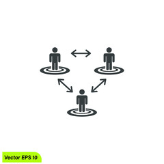 social distancing icon symbol