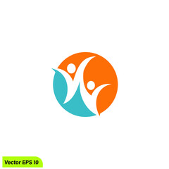 Fototapeta premium happy people human shape simple design element