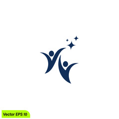 happy people human shape simple design element