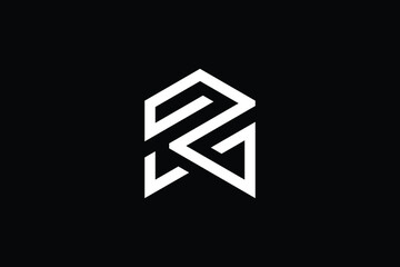 WZ logo letter design on luxury background. ZW logo monogram initials letter concept. WZ icon logo design. ZW elegant and Professional letter icon design on black background. W Z ZW WZ