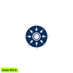 sperm icon fertility symbol simple design element