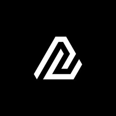 Initial letter PC logo vector design template