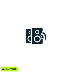 speaker sound icon vector