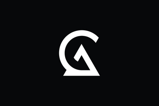 AG logo letter design on luxury background. GA logo monogram initials letter concept. AG icon logo design. GA elegant and Professional letter icon design on black background. AG GA