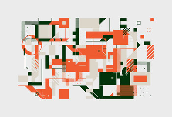 Unusual Abstract Geometric Artwork Composition © Normform