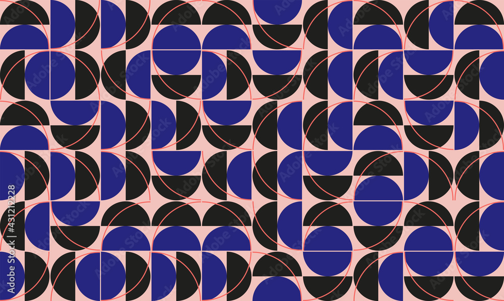 Poster simple geometric pattern design with basic geometry forms
