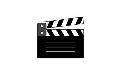 Movie clapper board. Vector illustration.
