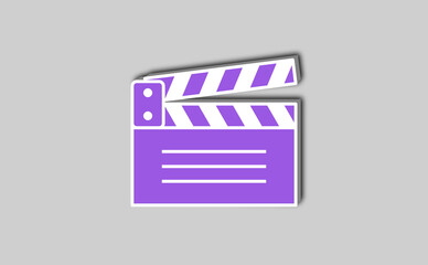 Movie clapper board. Vector illustration.