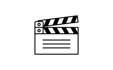 Movie clapper board. Vector illustration.