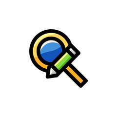 Find & Replace User Interface Outline Icon Logo Vector Illustration.