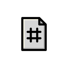 Obraz premium Page Number User Interface Outline Icon Logo Vector Illustration.