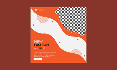New fashion sale social media post design template. Social media post for sale or marketing. Vector template layout design for social media post, poster, banner