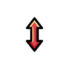 Vertical User Interface Outline Icon Logo Vector Illustration.