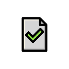 File Information User Interface Outline Icon Logo Vector Illustration.