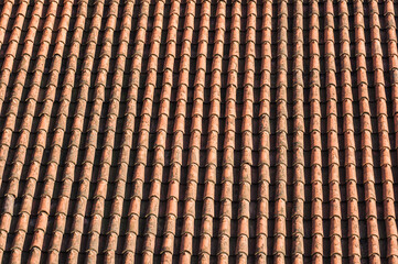 Roof background in new tiles