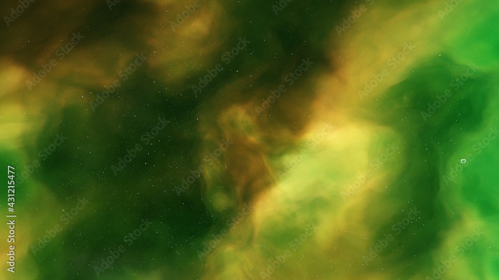 Wall mural nebula gas cloud in deep outer space, abstract colorful background
