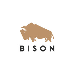 Bison logo icon vector design